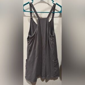 2 Women’s workout mini dress with built-in shorts, sleeveless spaghetti straps